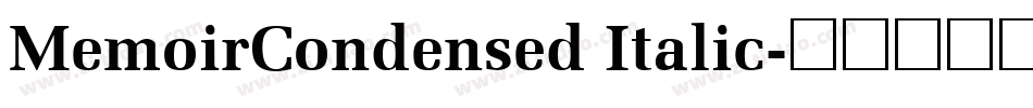 MemoirCondensed Italic字体转换